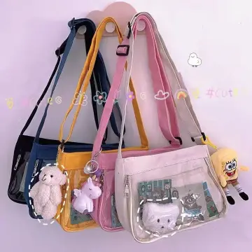 Pinfect Japanese Shoulder Bag Nylon Cute Transparent Kawaii Girls Student  Messenger Bags
