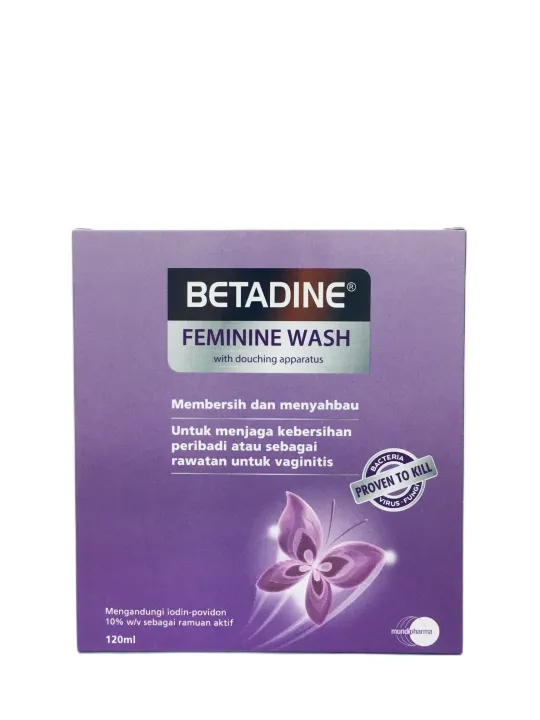 Betadine Feminine Wash with Douching Apparatus 120ml Lazada