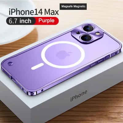 อะลูมิเนียมหรูหรากรอบโลหะผสมเคสโทรศัพท์ Magsafe สำหรับ Iphone 11 12 13 14 Pro Max รองรับการชาร์จไร้สายแม่เหล็ก
