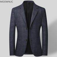 ZZOOI 2021 Autumn/Winter New Mens Business Casual Simple Single-Breasted Blazer Mens Fashionable Slim and High Quality Jacket M-4XL