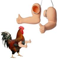 Funny Fighting Chicken Arms Toys Artificial Wearing Muscle Arm for Pigeon Hen Pet Theme Party Props Chicken Accessories Supplies