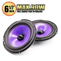 2pcs 90W 6.5Inch Full Range Frequency Car Audio Speaker Heavy Mid-bass Ultra-thin Modified Speaker Non-destructive Installation