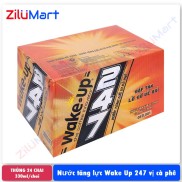 Nước tăng lực Wake Up 247 vị cà phê thùng 24 chai loại 330ml