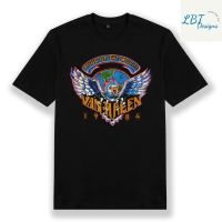 เสื้อยืดผ้าฝ้ายพิมพ์ลาย เสื้อยืดแขนยาว พิมพ์ลาย Van Halen Edie Van Halen เหมาะกับเป็นของขวัญ  OVR1