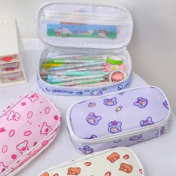 Pencil Cases For Girls Kawaii Pencil Case Large Capacity Trousse Scolaire  Polyester Stationery Estuches Escolares Pencil