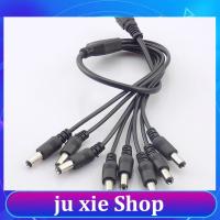 JuXie store 5.5*2.1mm Female to Male DC Power Adapter 8 Way Splitter Plug Connector Cable Supply for CCTV Camera Led Strip Light