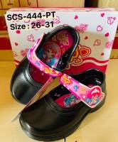 รองเท้านักเรียนเด็กผู้หญิง POPTEEN สีดำ  รุ่น SCS-444 PT Size 26-31ส่งพร้อมกล่อง
