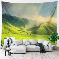 Grassland Landscape Tapestry Wall Hanging Hippie Home Room Decor Scenery 3d Printed Large Fabric Tapestry Aesthetic Decoration