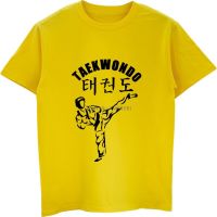 Summer Mens Print Cotton T Shirt Taekwondo Kick T-shirt Casual Male Short Sleeve Shirt Cool Tee Top Harajuku Streetwear Fitness  0LDW