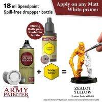 ?มีของพร้อมส่ง? Army Painter Speedpaint Zealot Yellow 18ml AP-WP2013 สีทาโมเดล สีอะคริลิค สูตรน้ำ มี Mixing balls ในขวด