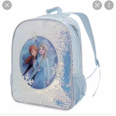 ต้นฉบับเดียวหางเดียวเด็กผู้หญิงลายเจ้าหญิงปักเลื่อมกระเป๋านักเรียนเด็ก Frozen กระเป๋าเป้นักเรียนประถม