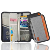 Portable Passport Bag Men Women Purse Card Case Multifunction Air Ticket ID Cell Phone Storage Pouch Travel Gadget Organize Tote