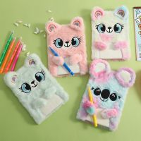 《   CYUCHEN KK 》 Kawai Plush Notebook Notebook Diary Diary A5 Bear Elf Notebook Color Sloth Bear Girl Student Stationery Gift