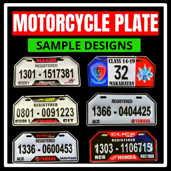 The New PQ Plate Number Motorcycle Temporary Plate for Motorcycle