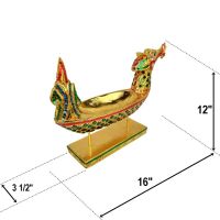 เรือหงษ์ เรือไม้สุพรรณหงษ์ เรือไม้แกะสลักทองเปลว น่ารัก  งานไม้แกะสลักฝีมืออันประณีตของคน จ.เชียงใหม่ ตกแต่งบ้าน