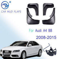 4Pcs รถ Fender สำหรับ Audi A4 B8 2008 2009 2010 2011 2012 2013 2014 2015 Mud Flaps Splash Guards Auto Mudflap Mudguard อุปกรณ์เสริม