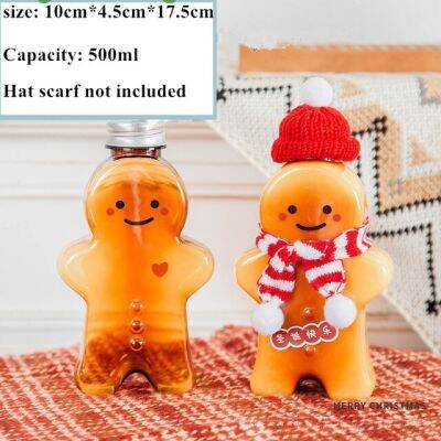 2022 Creative Gingerbread Man รูปร่างถ้วยเครื่องดื่มพลาสติกตกแต่งคริสต์มาส Party Supplies Christma ของเล่นเด็ก Navidad Noel