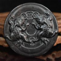 【CW】 Tibet Hongshan Culture Antique Meteorite Brave Troops Pendant Hand CarvedAmulet Collection StoneStatue Crafts