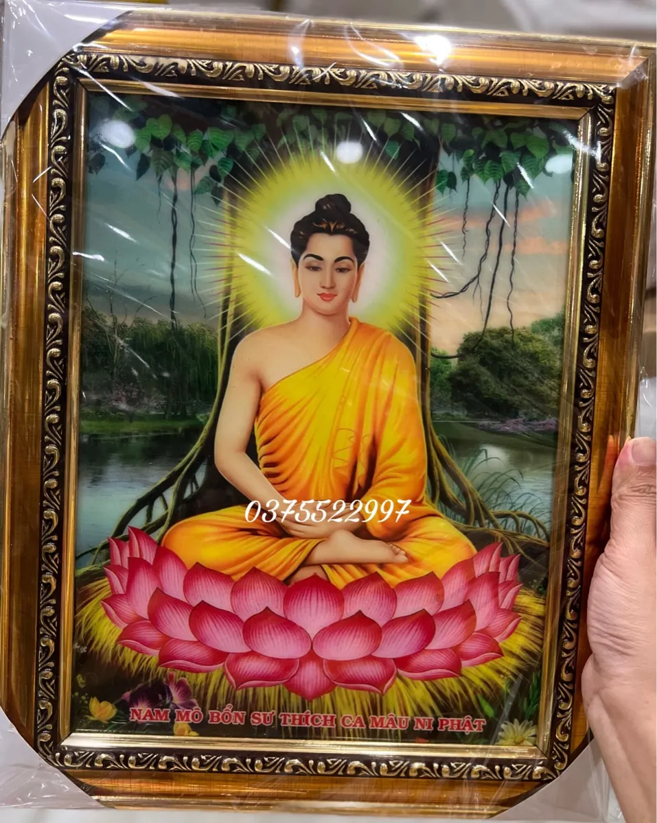 Hình Phật Bổn Sư Thích Ca gỗ laminate 24-30 cm luôn khung , Hình ...