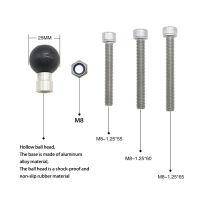 1นิ้วหัวบอลฐานอะแดปเตอร์ M8สกรูรถจักรยานยนต์ผ่านหลุมหัวบอล M8เกลียวสายฟ้าสำหรับ Gopro Insta360บอลเมาอะแดปเตอร์