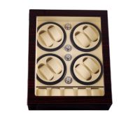 FK Watch Winder กล่องหมุนนาฬิกา ออโตเมติก แบบอโตเมติก 8 เรือน ควอตซ์ 9 เรือน สีดำ/สีครีม [Black/Cream]