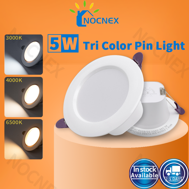 【BUY 1 TAKE 1】Tri color LED Pin Light Recessed Downlight Ceiling Light