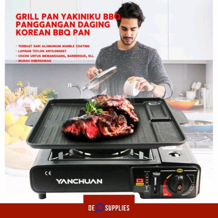 Grill Pan Yakiniku Barbeque Panggangan Daging Korean BBQ ala Resto