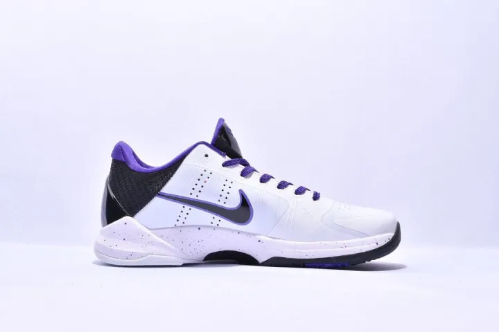 Nike Zoom Kobe 5 White/Varsity Purpⅰe White And Purple Pro Combat  Basketball Shoes 386429-101 | Lazada Ph