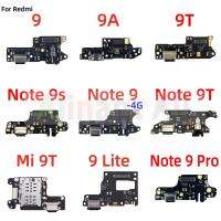 ของแท้เหมาะสำหรับ Xiaomi Redmi Note 9 9A 9C 9T 9T 9G 4G 5G Pro ช่องเสียบพอร์ตสำหรับชาร์จที่ชาร์จไฟรวดเร็ว USB ไมโครโฟน PCB Dock Flex