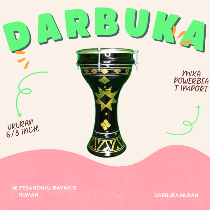 Dumbuk Pinggang Marawis 6 Inchi Darbuka Kayu Untuk Anak Lazada Indonesia
