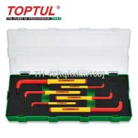 ✇ TOPTUL 6pcs VDE Insulated Extra Long Type Hex Key Wrench Set GZA0648