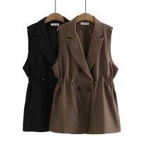 【มีไซส์ใหญ่】Plus size Fashion Long Sleeveless Vest Suit Vest Slimming Vest Cardigan Coat for Women