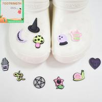 FOOTRINGTH 1ชิ้นห่วง Sepatu Kebun สากลของขวัญเด็กสไตล์แม่มดมหัศจรรย์รองเท้าเสน่ห์ Sepatu PVC นุ่มอุปกรณ์ตกแต่งรองเท้าแตะ