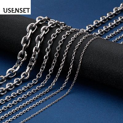 【CW】Stainless Steel Chains Necklaces Cuban O Chain for Men Women Hip Hop Punk DIYJewelry1.5MM 2MM 3MM 4MM 5MM 6MM Wholesale