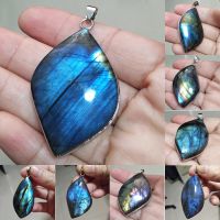 【YF】⊕  Gem Pendant Stone Irregular Bead Labradorite Necklace for Men Jewelry 1Pcs