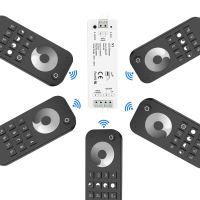 MJJC LED Dimmer 12v 24v 36v 2.4G RF Wireless Touch Remote Dimmer Switch RT1 RT6 RT8 V1 Single Color LED Strip Light Controller