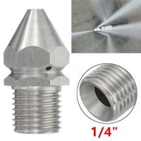 1/4"High Pressure Cleaning Nozzle 4 Jet Pipe Cleaning And Dredging Nozzle Drain Sewer Cleaning Spray Nozzle Pipe Dredge Flusher Traps Drains