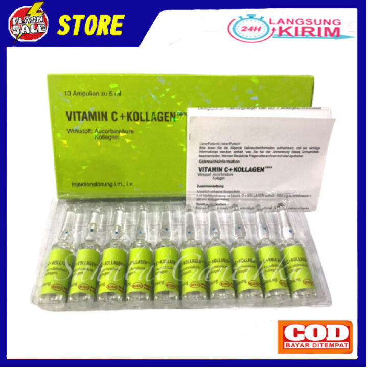 [FlashSale] Rodotex Nano Injeksi Vitamin C + Collagen Hijau Original