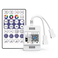 DC5V-24V 28 Key RF Controller WiFi APP Music Voice Remote Control for WS2812B WS2811 RGB LED Strip Light Home Dimmer