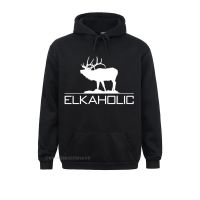 2021 New Mens Sweatshirts Elkaholic Funny Elk Hunting Hoodie Design Hoodies Long Sleeve Slim Fit Clothes Harajuku Size XS-4XL