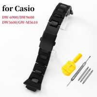 ✢▫┇ High Quality Plastic Steel Watchband for Casio G-shock DW-6900/DW9600/DW5600/GW-M5610 Men Watch Strap Black Band Bracelet 16mm