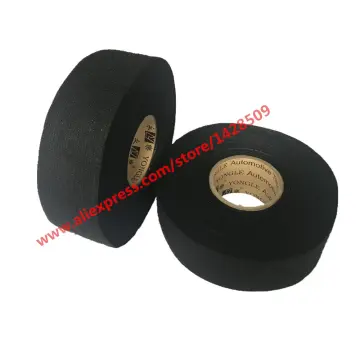 19mmx15M Strong Adhesive Cloth Fabric Tape Black Automotive Heat-induced  Wiring Harness Car Anti Rattle Self