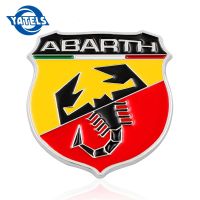 สัญลักษณ์ป้ายแมงป่อง Abarth โลหะ3D ที่ได้คะแนนสูงสุดสติ๊กเกอร์ตบแต่งสำหรับ Fiat Viaggio Abarth Punto 124 125 500แต่งรถ