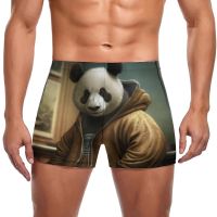 Panda Swimming Trunks Realism Dapper Clothing Pool Plus Size Swim Shorts Print Durable Male Briefs Swimwear