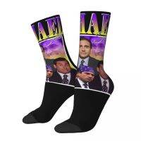 Michael Scott The Office TV Show Merch Crew Socks Non-slip Graphic Long Socks Comfortable for Unisex Gift Idea Socks Tights