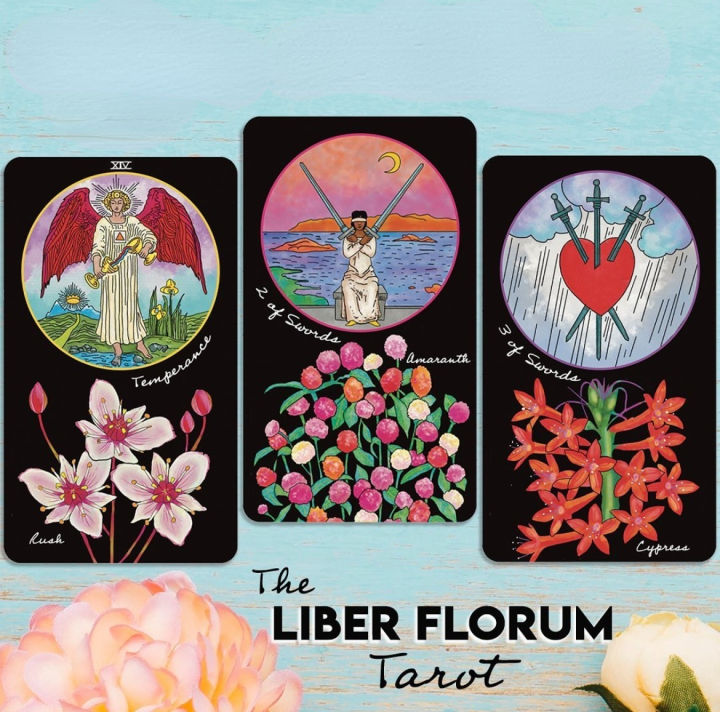 the-liber-florum-ดอกไม้-ไพ่ทาโรต์-กับหนังสือคู่มือกระดาษ-ขนาดใหญ่มาตรฐาน12x7ซม-78แผ่นไพ่ทาโรต์-บัตรทำนาย-คู่มือภาษาอังกฤษ-ไพ่ยิปซี-ไพ่ออราเคิล-ไพ่ยิบซี-ไพ่ทาโร่-tarot-card