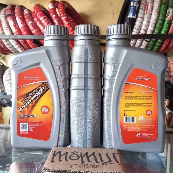 DISCON OLI Pertamina Prima XP 1L SAE 20W-50 ISI 3PCS | Lazada Indonesia