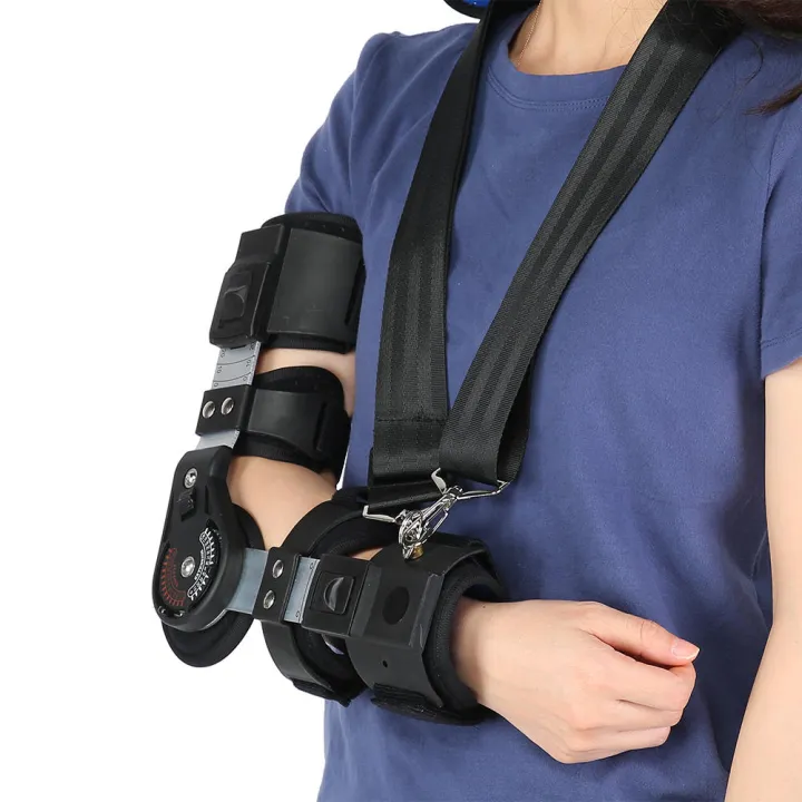 Hinged ROM Elbow Brace, Adjustable Post OP Elbow Brace Injury Recovery