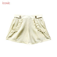 iCONiC CREAM Royal Shorts #0200 กางเกงขาสั้น ตกแต่ งระบาย และ กระดุม  กางเกงผญ เกงเกงขาสั้น กางเกงกระโปรง กางเกงแฟชั่น