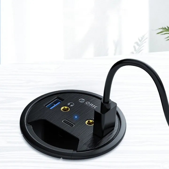 DESK 2U1C Desktop Splitter USB 3.0 HUB with Headphone Microphone Port